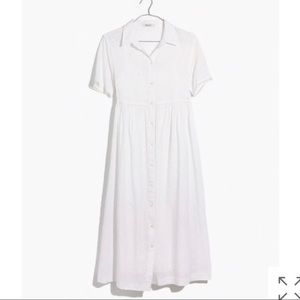 NWT Madewell Clipdot Midi Shirtdress, S